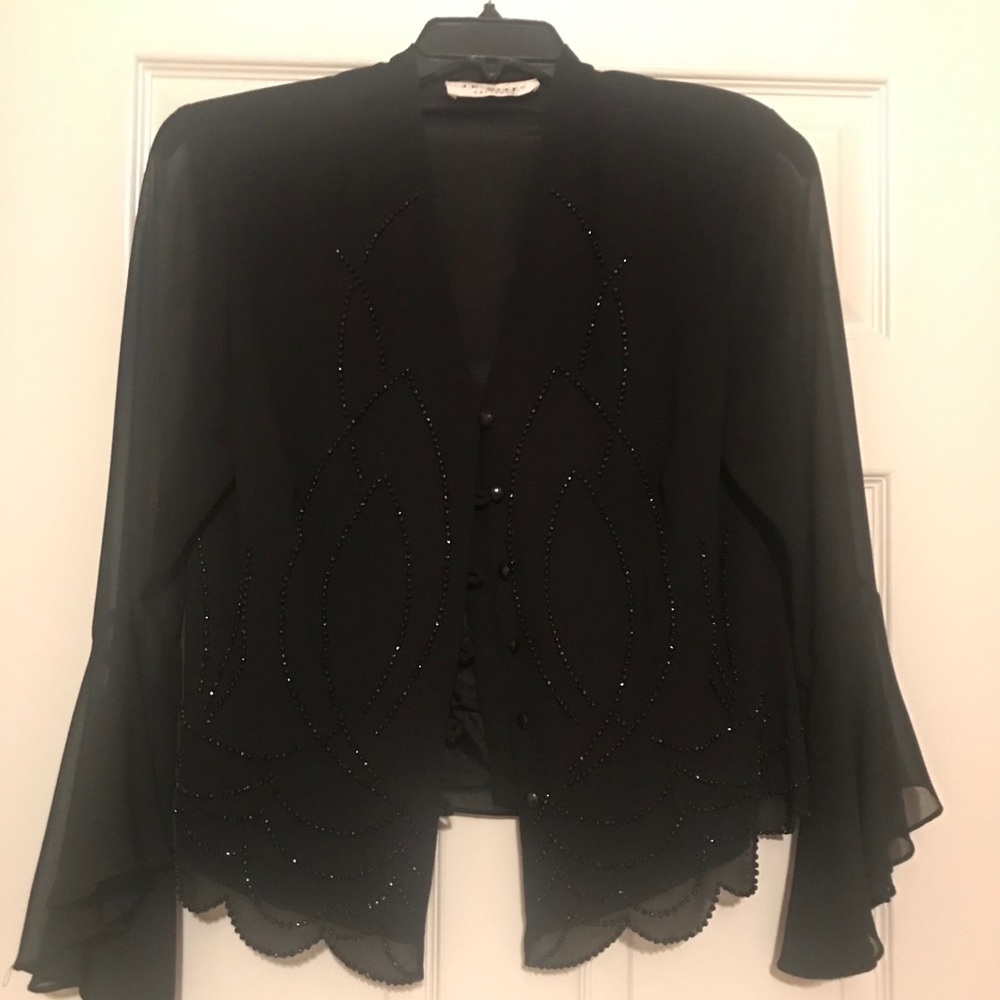 Light Black jacket with black beaded sequence